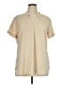 Timeson 100% Polyester Color Block Ivory Short Sleeve Blouse Size XL - photo 1