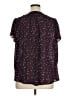 Monday Fun 100% Polyester Stars Purple Short Sleeve Blouse Size 1X - photo 2