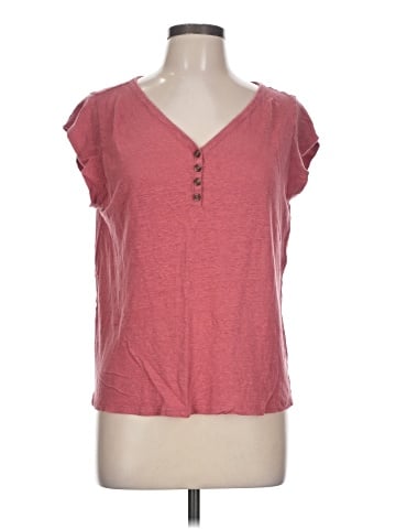 Ann Taylor LOFT Short Sleeve Henley (view 1)