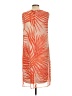 Chico's 100% Polyester Tropical Orange Casual Dress Size Lg (2) - photo 2