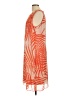 Chico's 100% Polyester Tropical Orange Casual Dress Size Lg (2) - photo 5