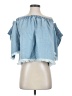 JOA 100% Cotton Blue Short Sleeve Blouse Size XS - photo 1