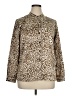 Linea by Louis Dell'Olio Animal Print Tan Long Sleeve Blouse Size 16 - photo 1