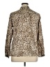 Linea by Louis Dell'Olio Animal Print Tan Long Sleeve Blouse Size 16 - photo 2
