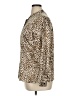 Linea by Louis Dell'Olio Animal Print Tan Long Sleeve Blouse Size 16 - photo 5