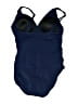 Jantzen Solid Blue One Piece Swimsuit Size 10 - photo 2