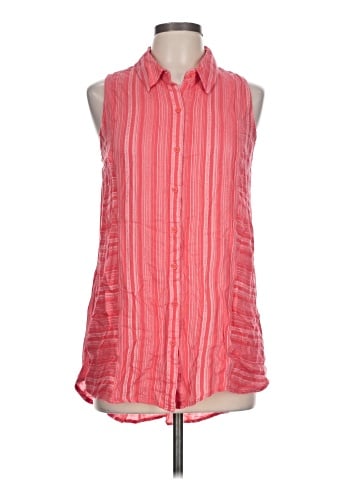 New Directions Sleeveless Button-Down Shirt (view 1)