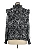 Fever 100% Polyester Animal Print Black Long Sleeve Blouse Size XL - photo 2