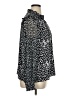 Fever 100% Polyester Animal Print Black Long Sleeve Blouse Size XL - photo 4
