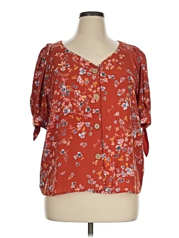 LC Lauren Conrad Short Sleeve Blouse (view 1)