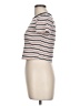 Shein Stripes Tan Ivory Short Sleeve Turtleneck Size L - photo 5