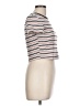 Shein Stripes Tan Ivory Short Sleeve Turtleneck Size L - photo 4