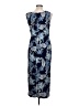 Robbie Bee Paisley Blue Casual Dress Size L (petite) - photo 2