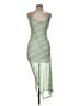 No Comment Chevron-herringbone Green Cocktail Dress Size M - photo 1