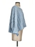 Free People Tweed Blue Poncho Size XS - photo 4
