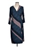 Chico's Print Blue Cocktail Dress Size Lg (2) - photo 1