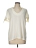 ModCloth 100% Polyester Ivory Short Sleeve Blouse Size L - photo 1