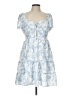 Francesca's Blue Casual Dress Size L - photo 1