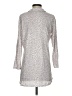 Natori Animal Print Silver 3/4 Sleeve Blouse Size S - photo 2