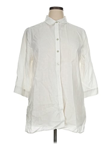Chico's 3/4 Sleeve Button-Down Shirt (view 1)