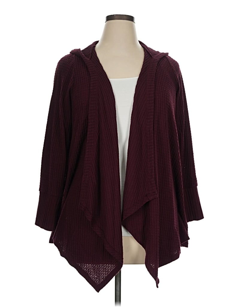 Pre-owned Torrid Cardigan Sweater In Burgundy