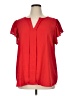 Perch by Blu Pepper Red Short Sleeve Blouse Size 1X - photo 1