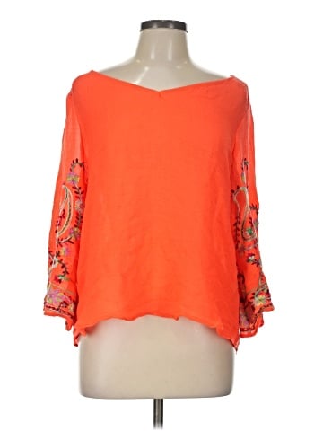 Fig and Flower 3/4 Sleeve Top (view 1)