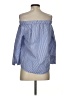 Zara Blue 3/4 Sleeve Blouse Size S - photo 2