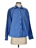 Zara Solid Blue Long Sleeve Button-Down Shirt Size S - photo 1