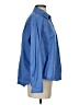 Zara Solid Blue Long Sleeve Button-Down Shirt Size S - photo 4
