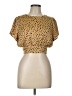 Isalis 100% Polyester Gold Short Sleeve Top Size L - photo 1