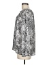 Investments 100% Polyester Animal Print Silver Long Sleeve Blouse Size M - photo 5