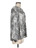Investments 100% Polyester Animal Print Silver Long Sleeve Blouse Size M - photo 4