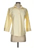 L.L.Bean 100% Cotton Yellow 3/4 Sleeve Button-Down Shirt Size S - photo 1