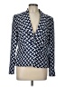 Kasper 100% Polyester Chevron-herringbone Blue Blazer Size 10 - photo 1