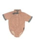 Ben Sherman Houndstooth Brown Short Sleeve Onesie Size 6-9 mo - photo 1