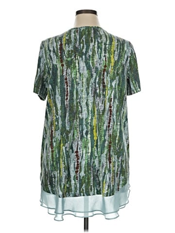 LOGO by Lori Goldstein Short Sleeve Blouse (view 2)