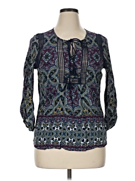 Black Rainn 3/4 Sleeve Blouse