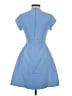 Easy Clothes Solid Blue Casual Dress Size S - photo 2