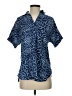 Lands' End 100% Linen Blue Short Sleeve Polo Size XS - photo 1