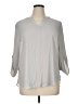 Maurices 100% Polyester Silver 3/4 Sleeve Blouse Size 1X - photo 1