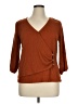 Fred David Brown 3/4 Sleeve Blouse Size XL - photo 1