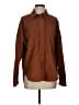 Hem & Thread 100% Polyester Brown Long Sleeve Blouse Size S - photo 1