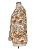 DR2 100% Polyester Floral Orange 3/4 Sleeve Blouse Size XL - photo 5