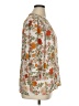 DR2 100% Polyester Floral Orange 3/4 Sleeve Blouse Size XL - photo 4