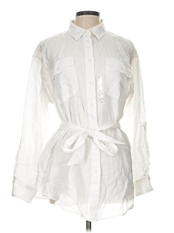 Lauren by Ralph Lauren 3/4 Sleeve Button-Down Shirt (view 1)