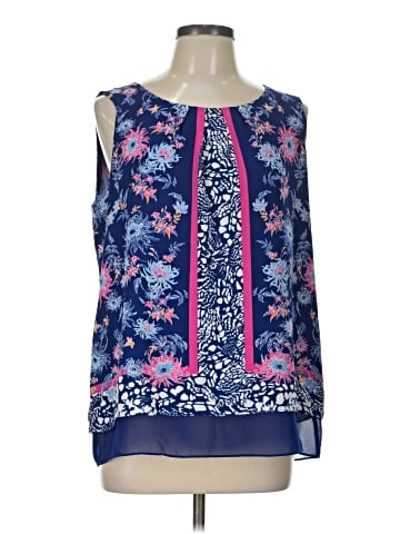 Rose + Olive Sleeveless Blouse (view 1)