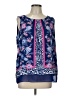 Rose + Olive 100% Polyester Blue Sleeveless Blouse Size L - photo 1