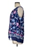 Rose + Olive 100% Polyester Blue Sleeveless Blouse Size L - photo 5