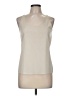 Diane von Furstenberg Ivory Gray Sleeveless Blouse Size 6 - photo 1